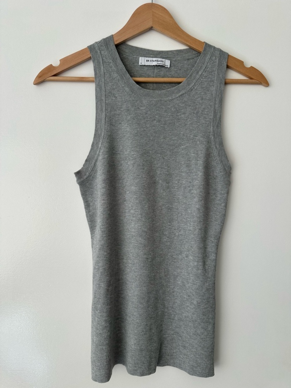 Banana Republic Gray Ribbed Knit Tank